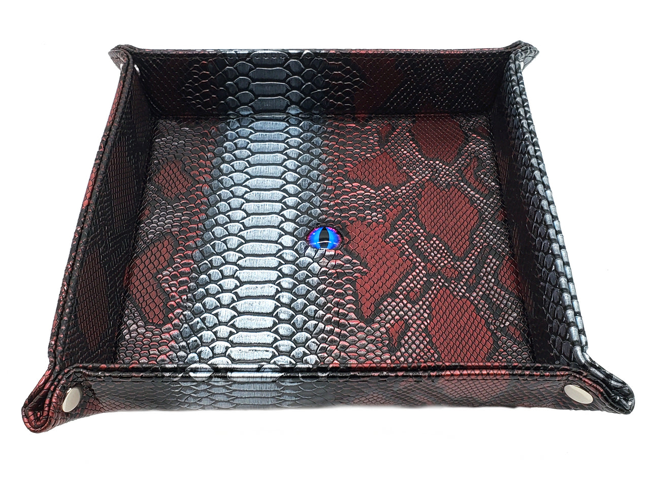 Old School Dice Dragon Eye Rolling Tray: Red & Silver | Dragon's Lair Comics and Fantasy Houston TX