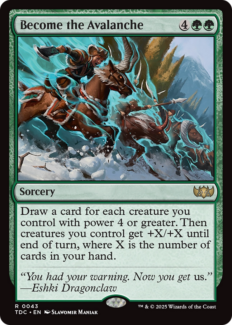 Become the Avalanche [Tarkir: Dragonstorm Commander] | Dragon's Lair Comics and Fantasy Houston TX