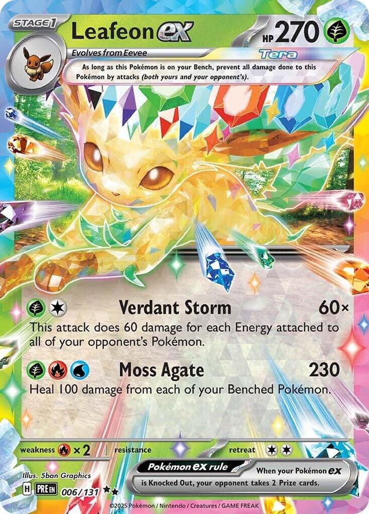 Leafeon ex (006/131) [Scarlet & Violet: Prismatic Evolutions] | Dragon's Lair Comics and Fantasy Houston TX