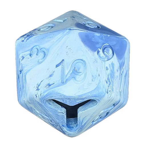 Pawlymorph Pet Toys Lightning Bolt Barbarian Strength Treat-Dispensing D20 | Odin's Place