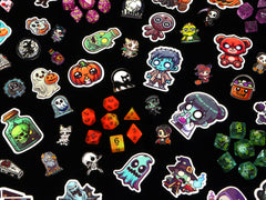 1985 Games: Fright Night Mystery Dice – Spooky Dice, Pin and Sticker Blind Bag | Dragon's Lair Comics and Fantasy Houston TX