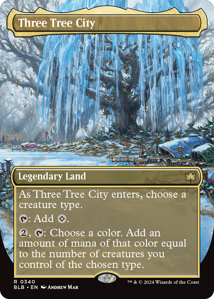 Three Tree City (Borderless) (0340) [Bloomburrow] | Dragon's Lair Comics and Fantasy Houston TX