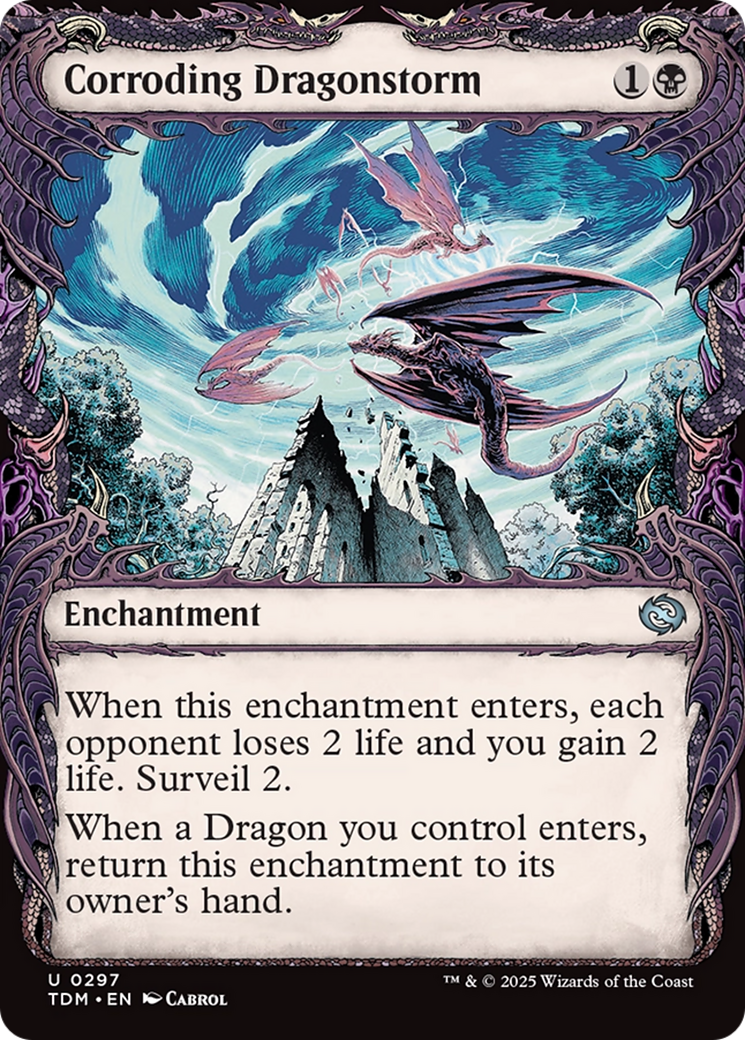 Corroding Dragonstorm (Showcase) [Tarkir: Dragonstorm] | Dragon's Lair Comics and Fantasy Houston TX