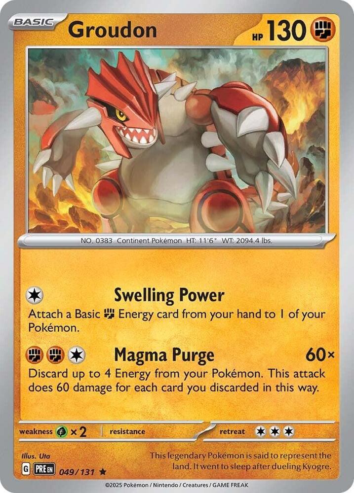 Groudon (049/131) [Scarlet & Violet: Prismatic Evolutions] | Dragon's Lair Comics and Fantasy Houston TX