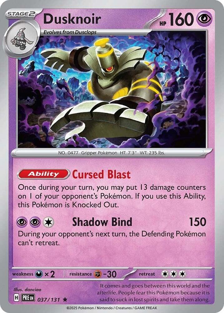 Dusknoir (037/131) [Scarlet & Violet: Prismatic Evolutions] | Dragon's Lair Comics and Fantasy Houston TX
