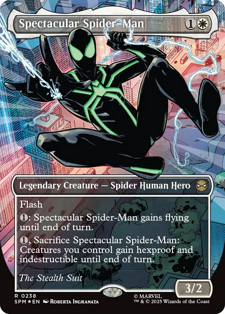 Spectacular Spider-Man (0238) (Borderless) (Textured Foil) [Marvel's Spider-Man] | Dragon's Lair Comics and Fantasy Houston TX