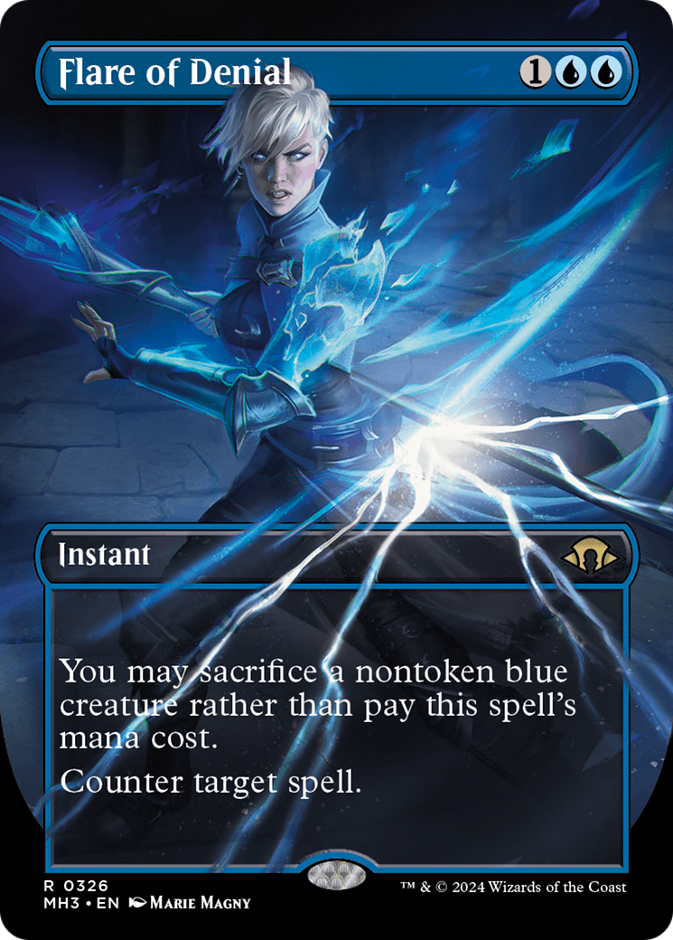 Flare of Denial (Borderless) [Modern Horizons 3] | Dragon's Lair Comics and Fantasy Houston TX