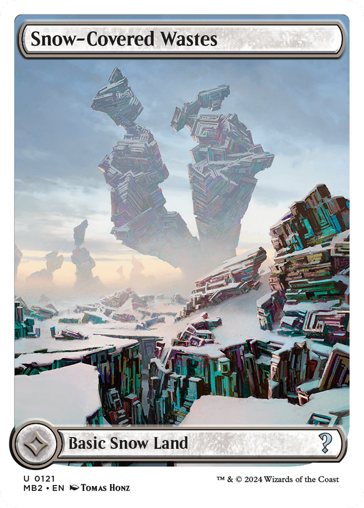 Snow-Covered Wastes (White Border) [Mystery Booster 2] | Dragon's Lair Comics and Fantasy Houston TX