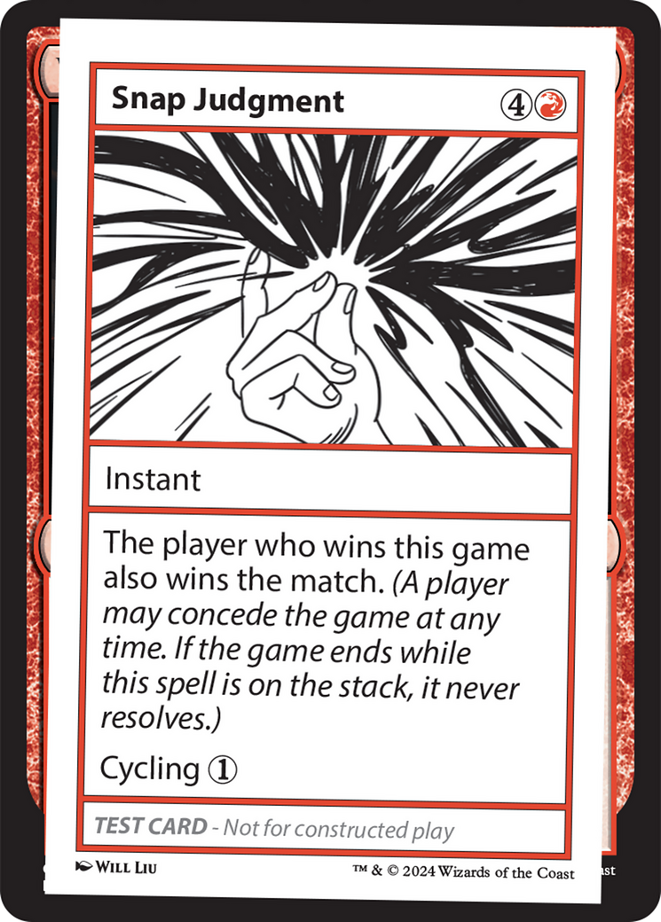 Snap Judgment [Mystery Booster 2 Playtest Cards] | Dragon's Lair Comics and Fantasy Houston TX