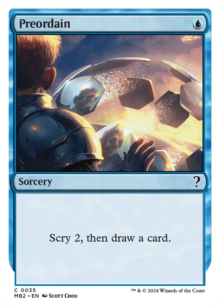 Preordain (White Border) [Mystery Booster 2] | Dragon's Lair Comics and Fantasy Houston TX