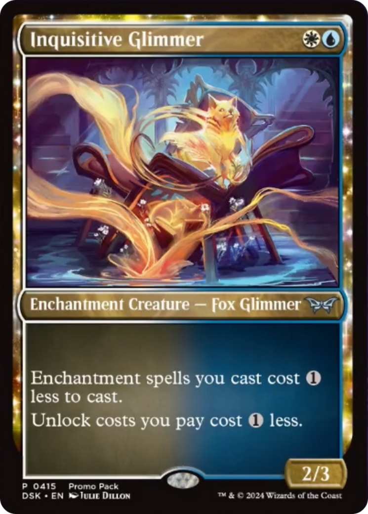 Inquisitive Glimmer (Promo Pack) [Duskmourn: House of Horror Promos] | Dragon's Lair Comics and Fantasy Houston TX