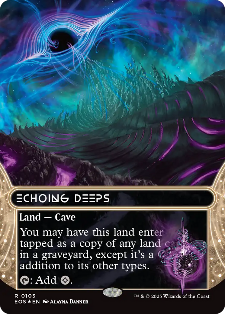 Echoing Deeps (0103) (Borderless) (Galaxy Foil) [Edge of Eternities: Stellar Sights] | Dragon's Lair Comics and Fantasy Houston TX