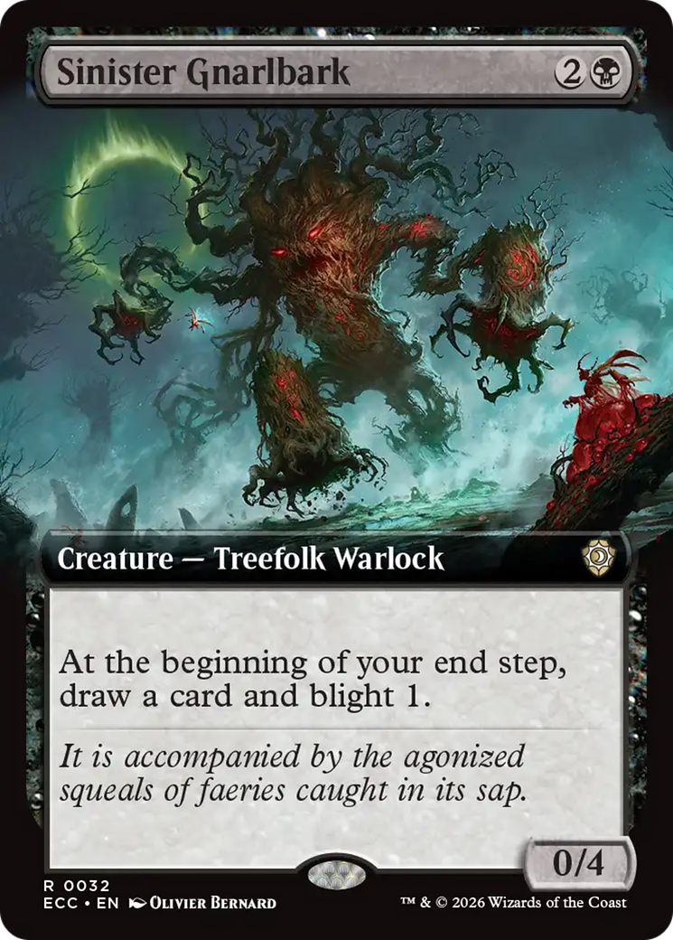 Sinister Gnarlbark (Extended Art) [Lorwyn Eclipsed Commander] | Odin's Place