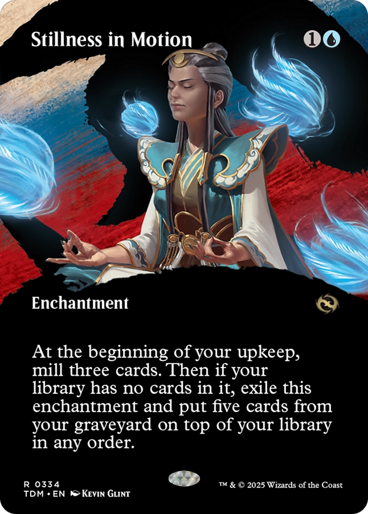 Stillness in Motion (Borderless) [Tarkir: Dragonstorm] | Dragon's Lair Comics and Fantasy Houston TX