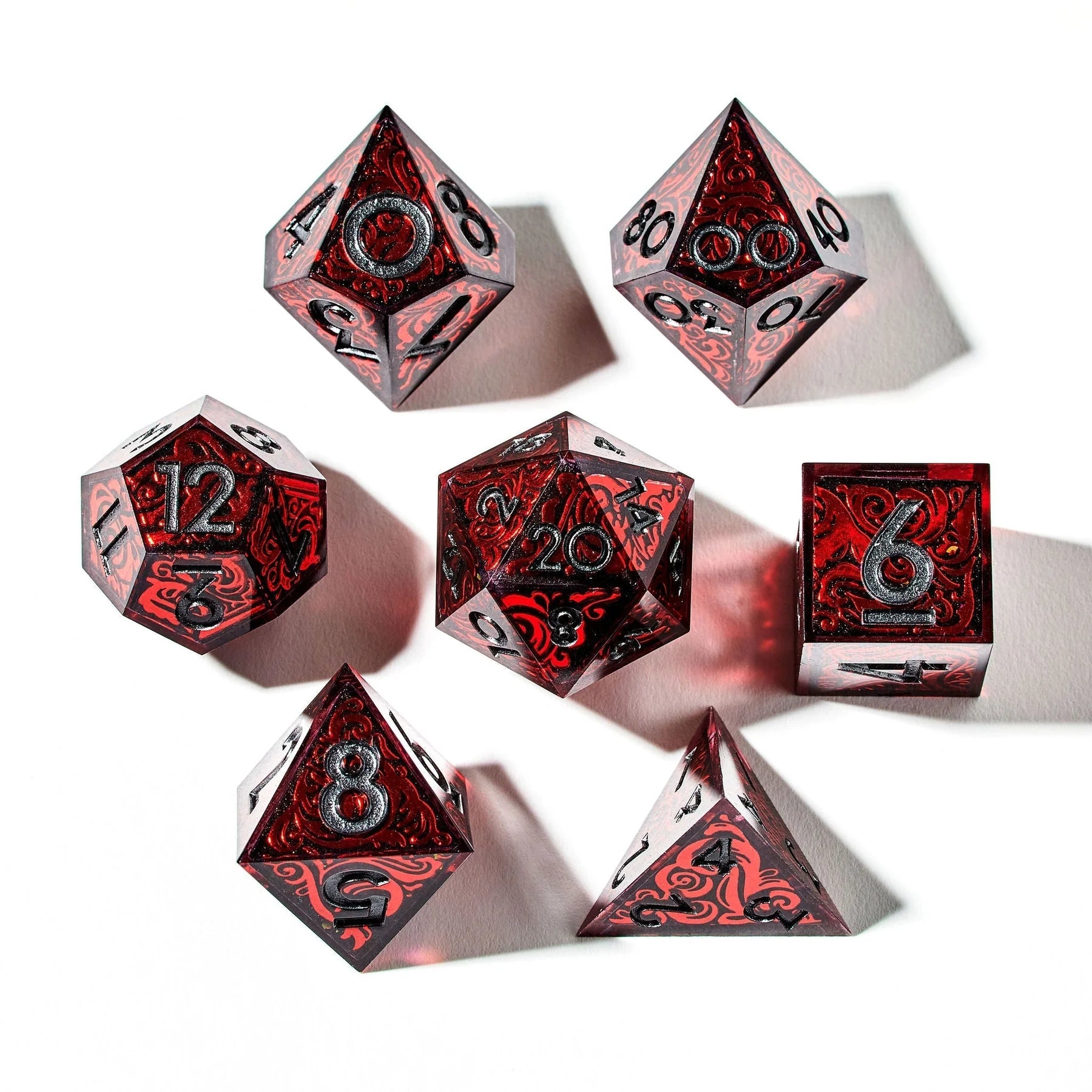 Dispel Dice Exsanguinated Sharp Poly 7 Set | Odin's Place