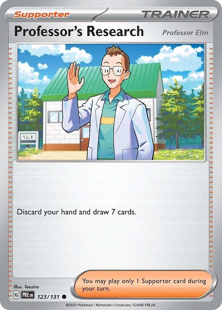 Professor's Research (123/131) [Professor Elm] [Scarlet & Violet: Prismatic Evolutions] | Dragon's Lair Comics and Fantasy Houston TX