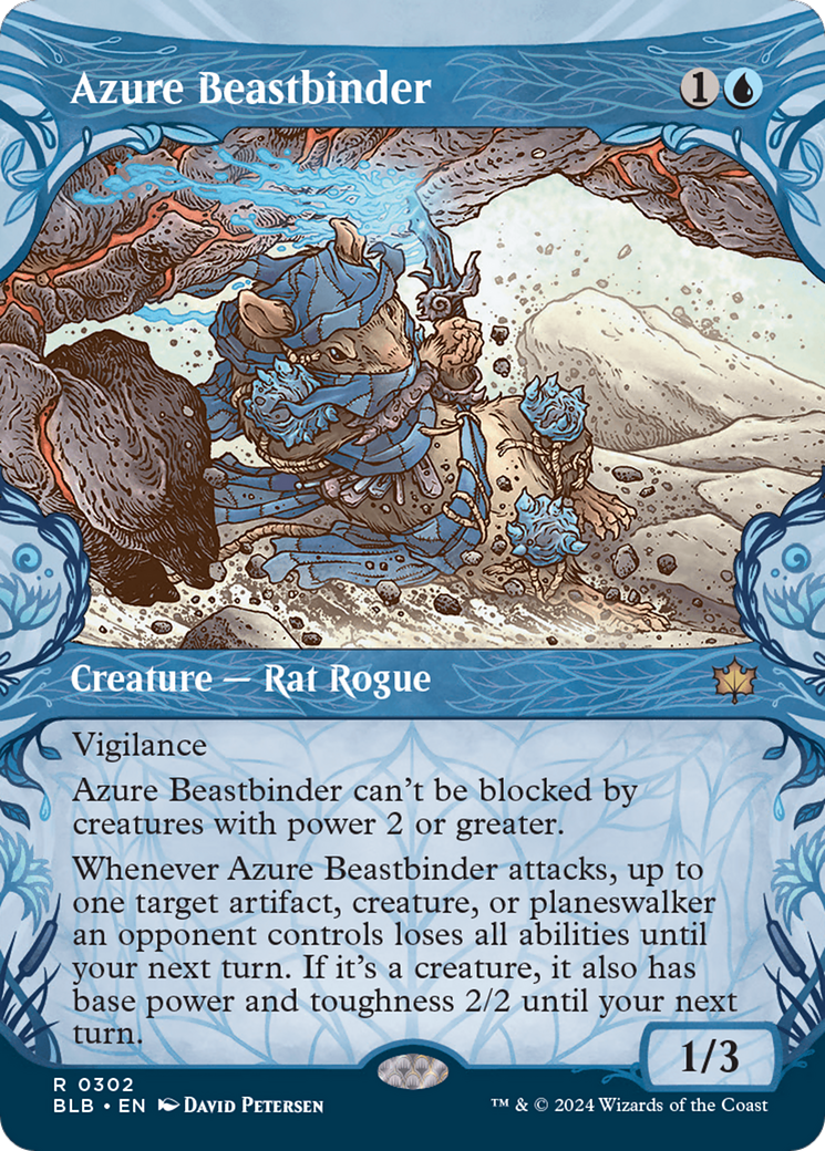 Azure Beastbinder (Showcase) [Bloomburrow] | Dragon's Lair Comics and Fantasy Houston TX