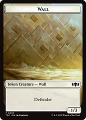 Wall // Spider Double-Sided Token [Tarkir: Dragonstorm Commander Tokens] | Dragon's Lair Comics and Fantasy Houston TX