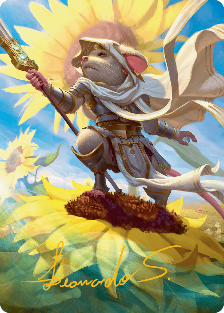 Elspeth, Sun's Champion Art Card (Gold-Stamped Signature) [Bloomburrow Art Series] | Dragon's Lair Comics and Fantasy Houston TX