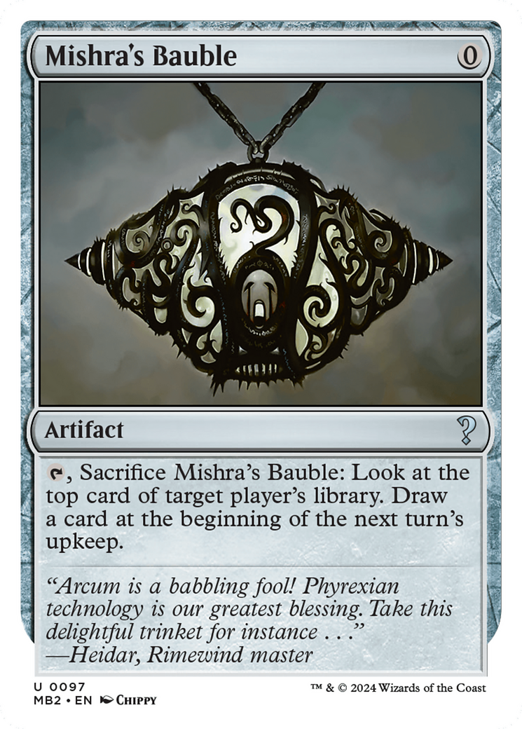 Mishra's Bauble (White Border) [Mystery Booster 2] | Dragon's Lair Comics and Fantasy Houston TX