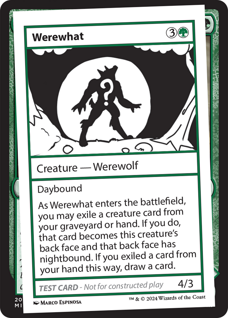 Werewhat [Mystery Booster 2 Playtest Cards] | Dragon's Lair Comics and Fantasy Houston TX