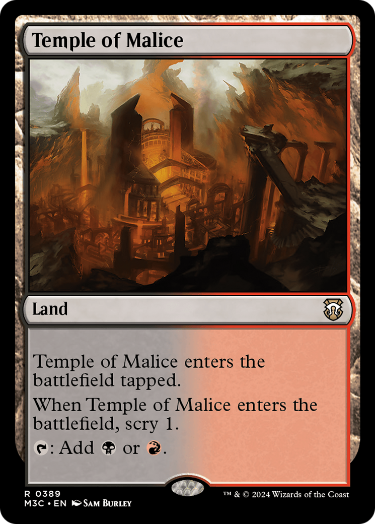 Temple of Malice (Ripple Foil) [Modern Horizons 3 Commander] | Dragon's Lair Comics and Fantasy Houston TX