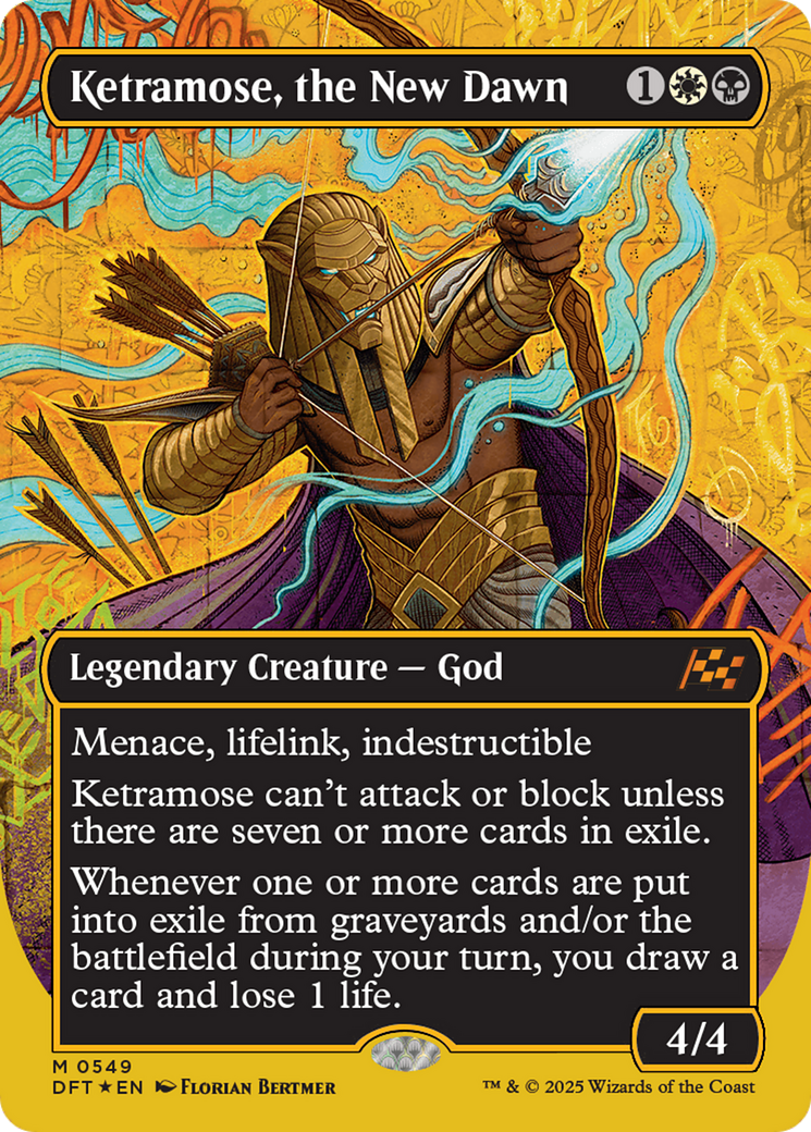 Ketramose, the New Dawn (Borderless) (First-Place Foil) [Aetherdrift] | Dragon's Lair Comics and Fantasy Houston TX