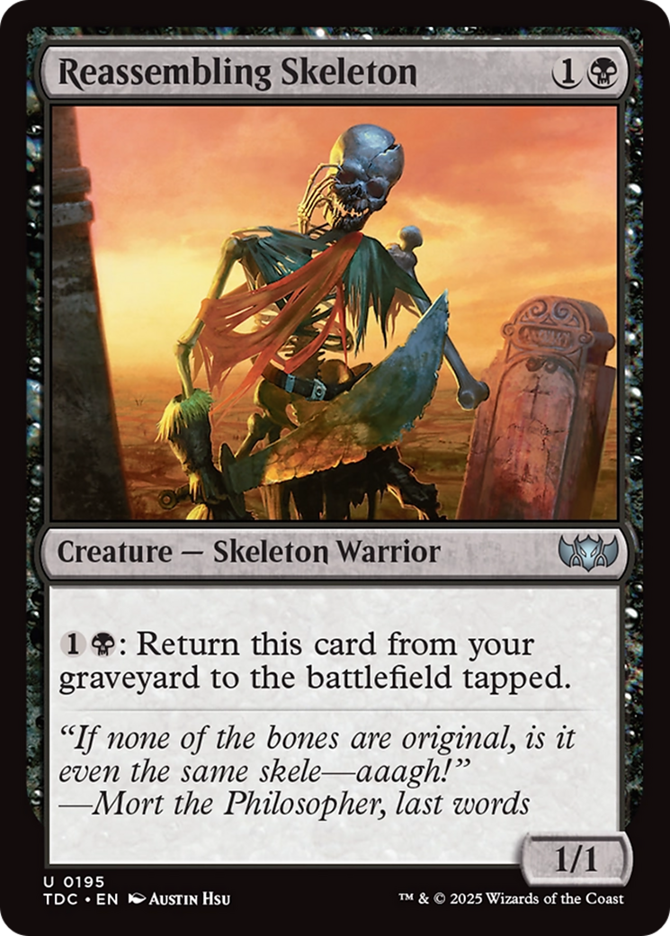 Reassembling Skeleton [Tarkir: Dragonstorm Commander] | Dragon's Lair Comics and Fantasy Houston TX