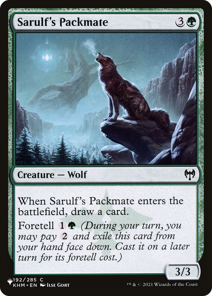 Sarulf's Packmate [The List] | Dragon's Lair Comics and Fantasy Houston TX