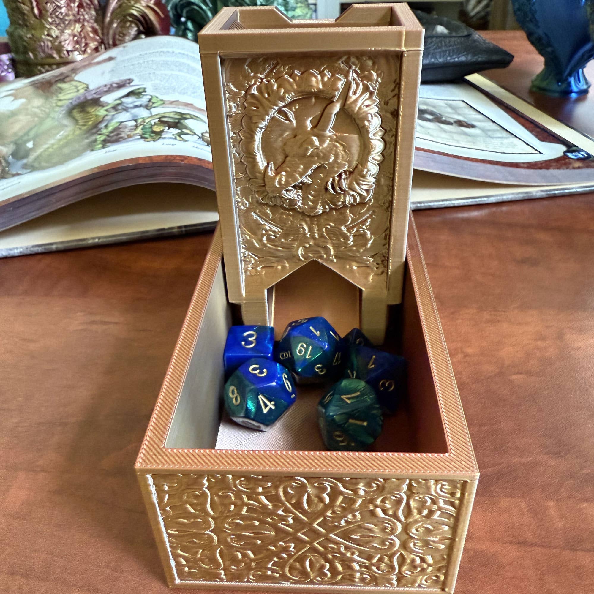 Folding Dragon Dice Tower & Storage | TTRPG, D&D, TCG, CoC | Dragon's Lair Comics and Fantasy Houston TX