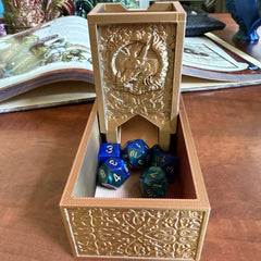 Folding Dragon Dice Tower & Storage | TTRPG, D&D, TCG, CoC | Dragon's Lair Comics and Fantasy Houston TX