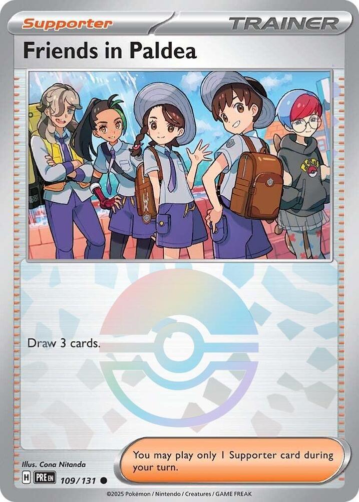 Friends in Paldea (109/131) (Poke Ball Pattern) [Scarlet & Violet: Prismatic Evolutions] | Dragon's Lair Comics and Fantasy Houston TX