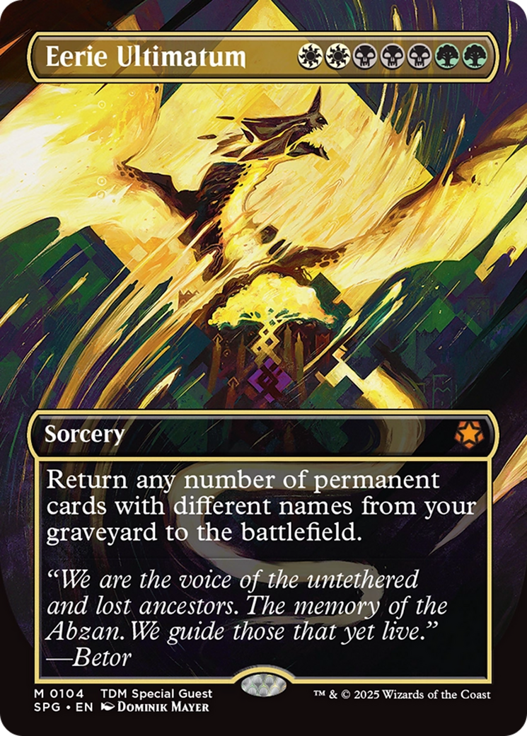 Eerie Ultimatum (Borderless) [Tarkir: Dragonstorm Special Guests] | Dragon's Lair Comics and Fantasy Houston TX