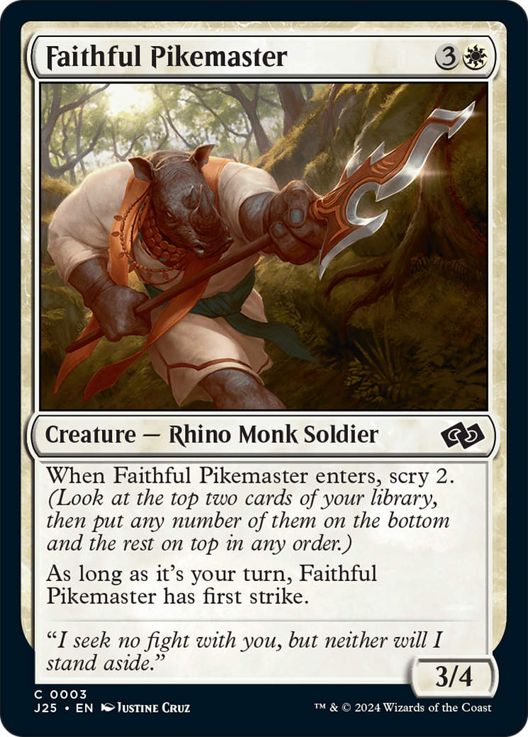 Faithful Pikemaster [Foundations Jumpstart] | Dragon's Lair Comics and Fantasy Houston TX