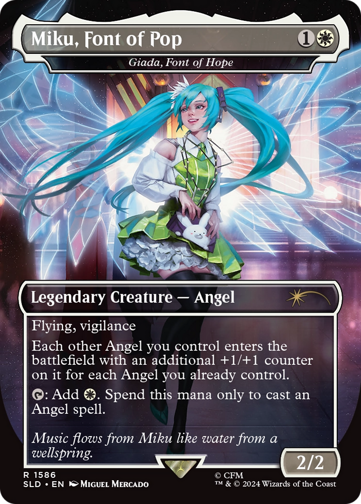 Miku, Font of Pop - Giada, Font of Hope (Rainbow Foil) [Secret Lair Drop Series] | Dragon's Lair Comics and Fantasy Houston TX