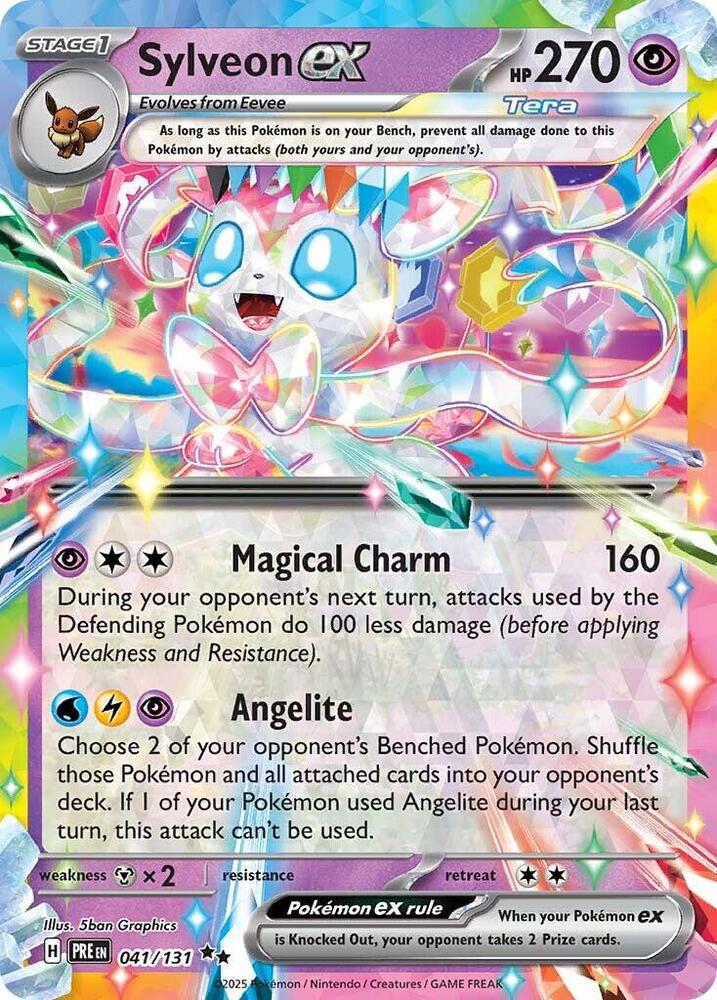 Sylveon ex (041/131) [Scarlet & Violet: Prismatic Evolutions] | Dragon's Lair Comics and Fantasy Houston TX