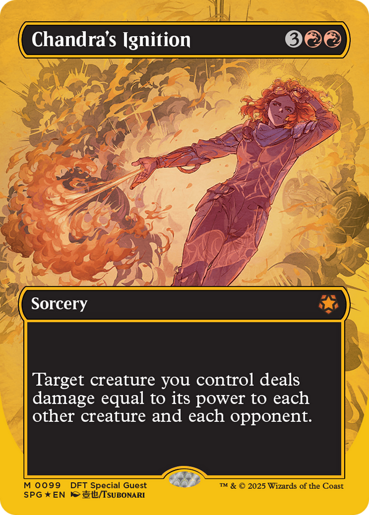 Chandra's Ignition (Borderless) (First-Place Foil) [Aetherdrift Special Guests] | Dragon's Lair Comics and Fantasy Houston TX