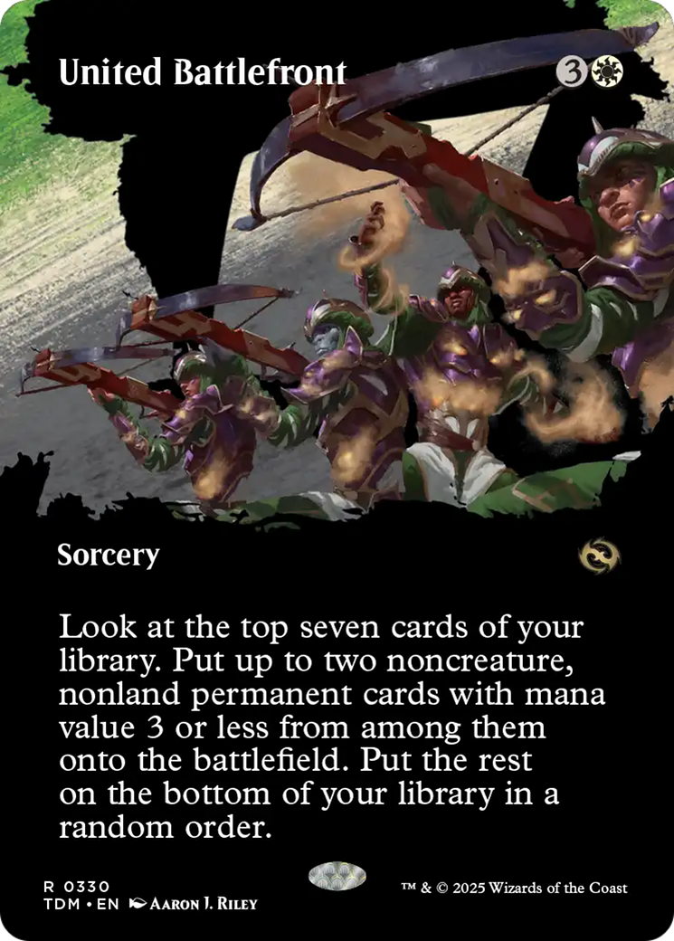 United Battlefront (Borderless) [Tarkir: Dragonstorm] | Dragon's Lair Comics and Fantasy Houston TX