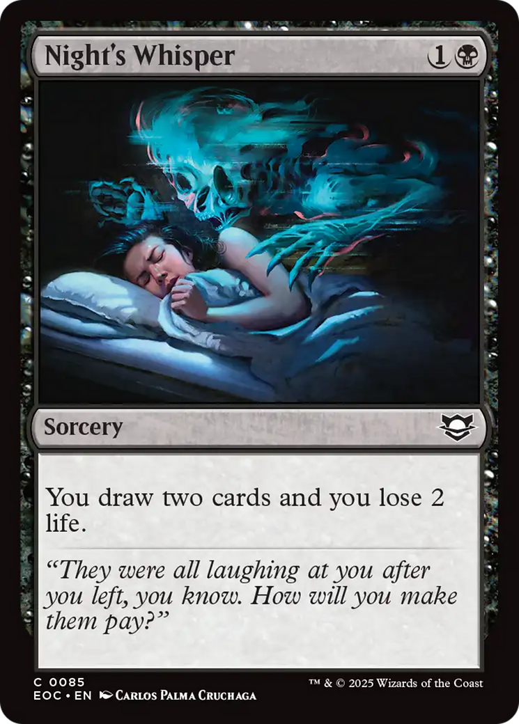 Night's Whisper [Edge of Eternities Commander] | Dragon's Lair Comics and Fantasy Houston TX
