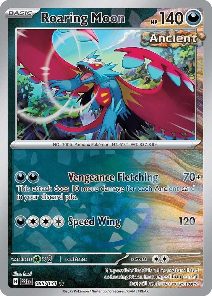 Roaring Moon (065/131) (Poke Ball Pattern) [Scarlet & Violet: Prismatic Evolutions] | Dragon's Lair Comics and Fantasy Houston TX