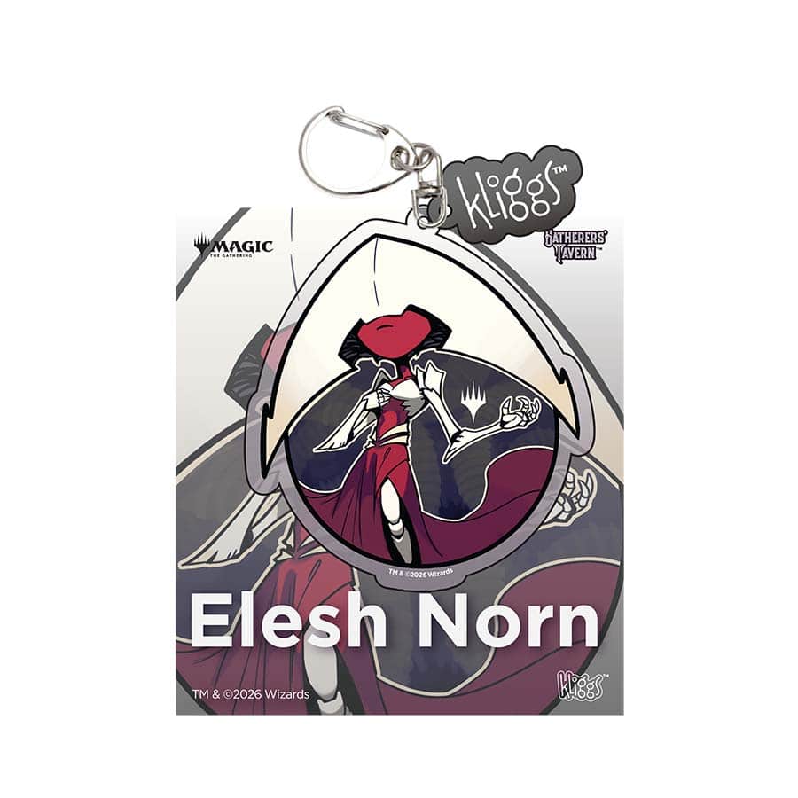 Gatherers' Tavern: Magic The Gathering: Praetor Kliggs Keychain: Elesh Norn Mother of Machines | Odin's Place