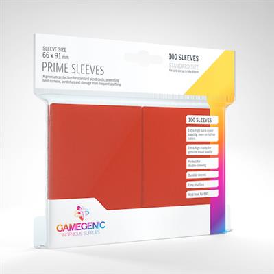 Gamegenic Prime Card Sleeves: Red | Dragon's Lair Comics and Fantasy Houston TX