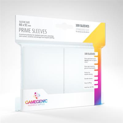 Gamegenic Prime Card Sleeves: White | Dragon's Lair Comics and Fantasy Houston TX