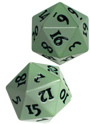 Ultra Pro Vivid Heavy Metal D20 Dice - Cool Matcha | Dragon's Lair Comics and Fantasy Houston TX