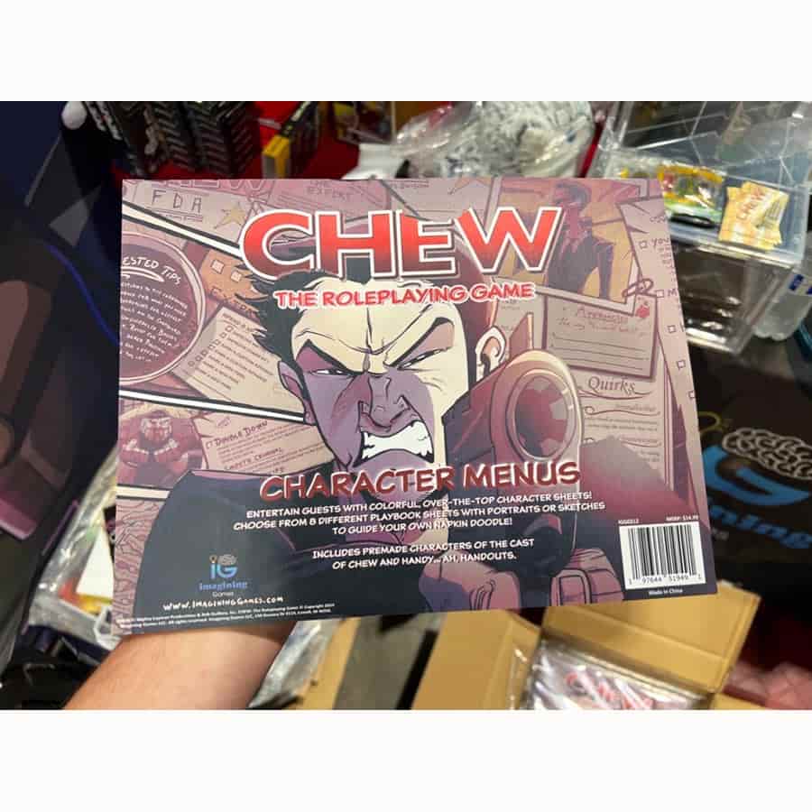 Chew: The Role Playing Game: Character Menus | Dragon's Lair Comics and Fantasy Houston TX