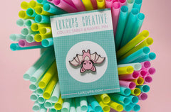 Pink Bat Enamel Pin | Dragon's Lair Comics and Fantasy Houston TX