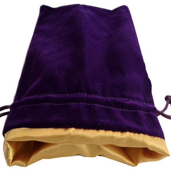FanRoll Large Dice Purple Velvet Dice Bag with Gold Satin Lining | Dragon's Lair Comics and Fantasy Houston TX