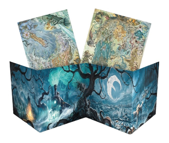 The Crooked Moon RPG: Wickermoor GM Screens & Maps | Dragon's Lair Comics and Fantasy Houston TX