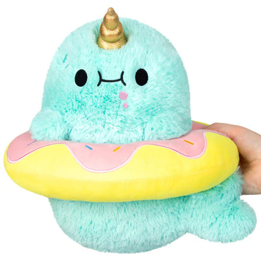 Mini Squishable Sparkles the Narwhal in Donut | Odin's Place