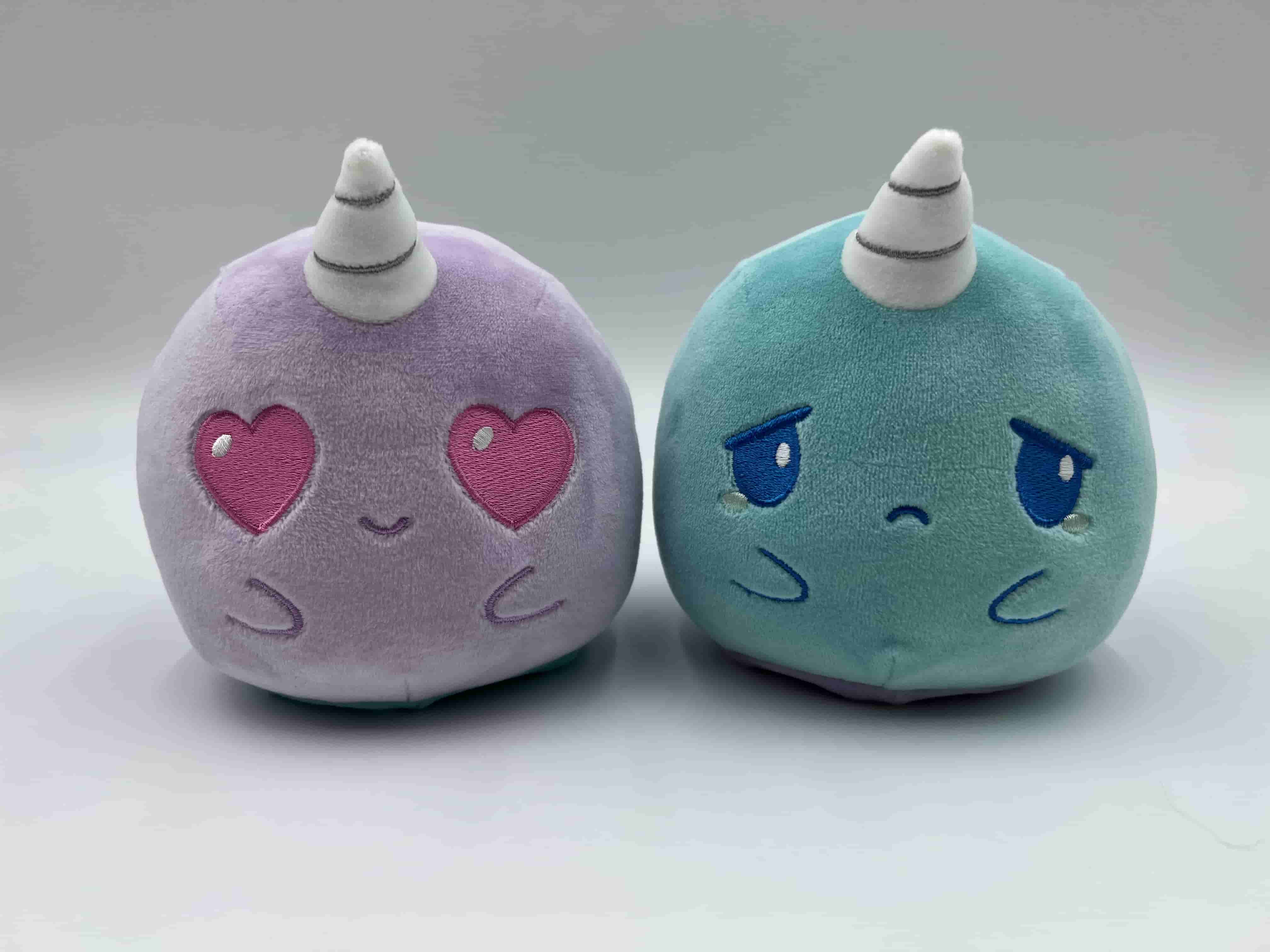 Plushiverse Reversible Plush: 4 inch Narwhal Love and Sad | Dragon's Lair Comics and Fantasy Houston TX